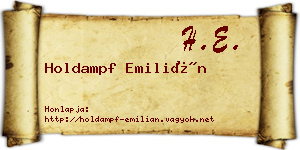 Holdampf Emilián névjegykártya